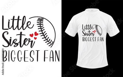 Little sister biggest fan svg, Baseball svg, Baseball sister svg