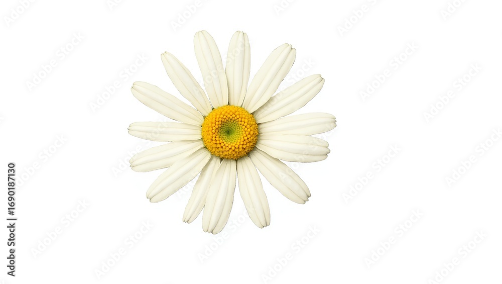 Fototapeta premium Daisy flower closeup isolated on white background.