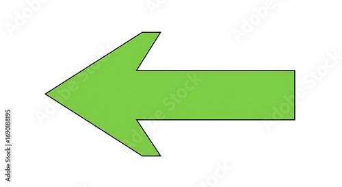 Simple Green Arrow Pointing to the Left.