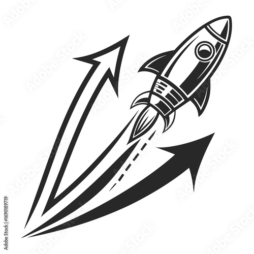 Rocket with arrows