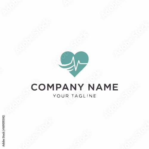 Heartbeat logo with heart shape and pulse line.