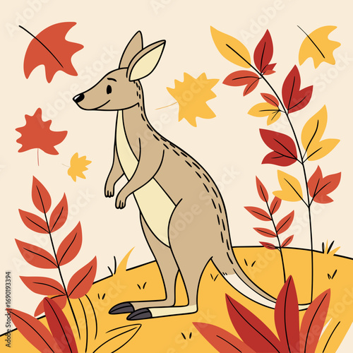 seamless pattern with autumn leaves