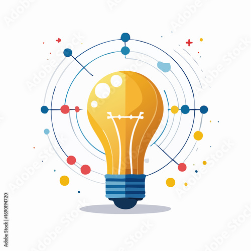 Abstract Lightbulb Concept Illustration