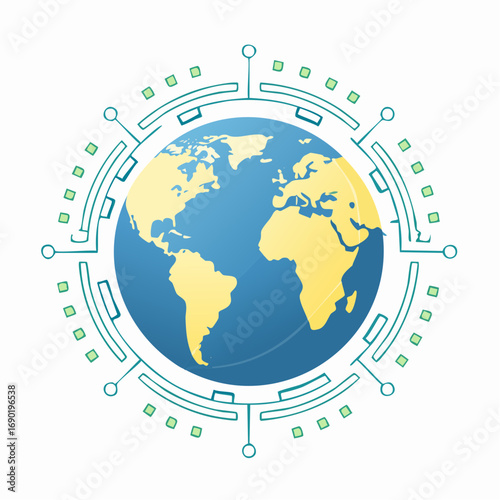 Global Network Digital Earth Graphic
