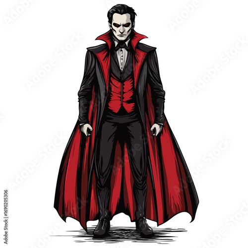 vampire, halloween, costume, festival, vector, transparent background, scary, dark, horror, evil, monster, icon, cloak, dracula