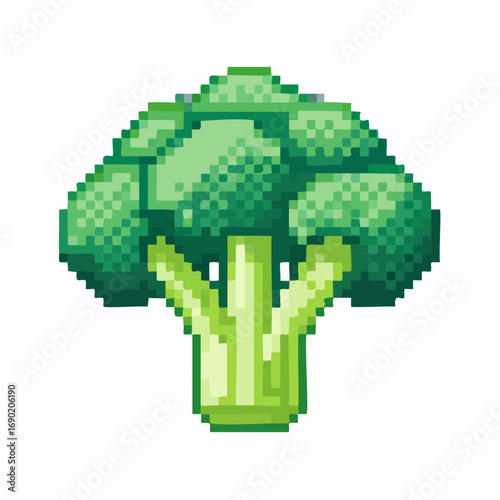 Pixel art icon of broccoli