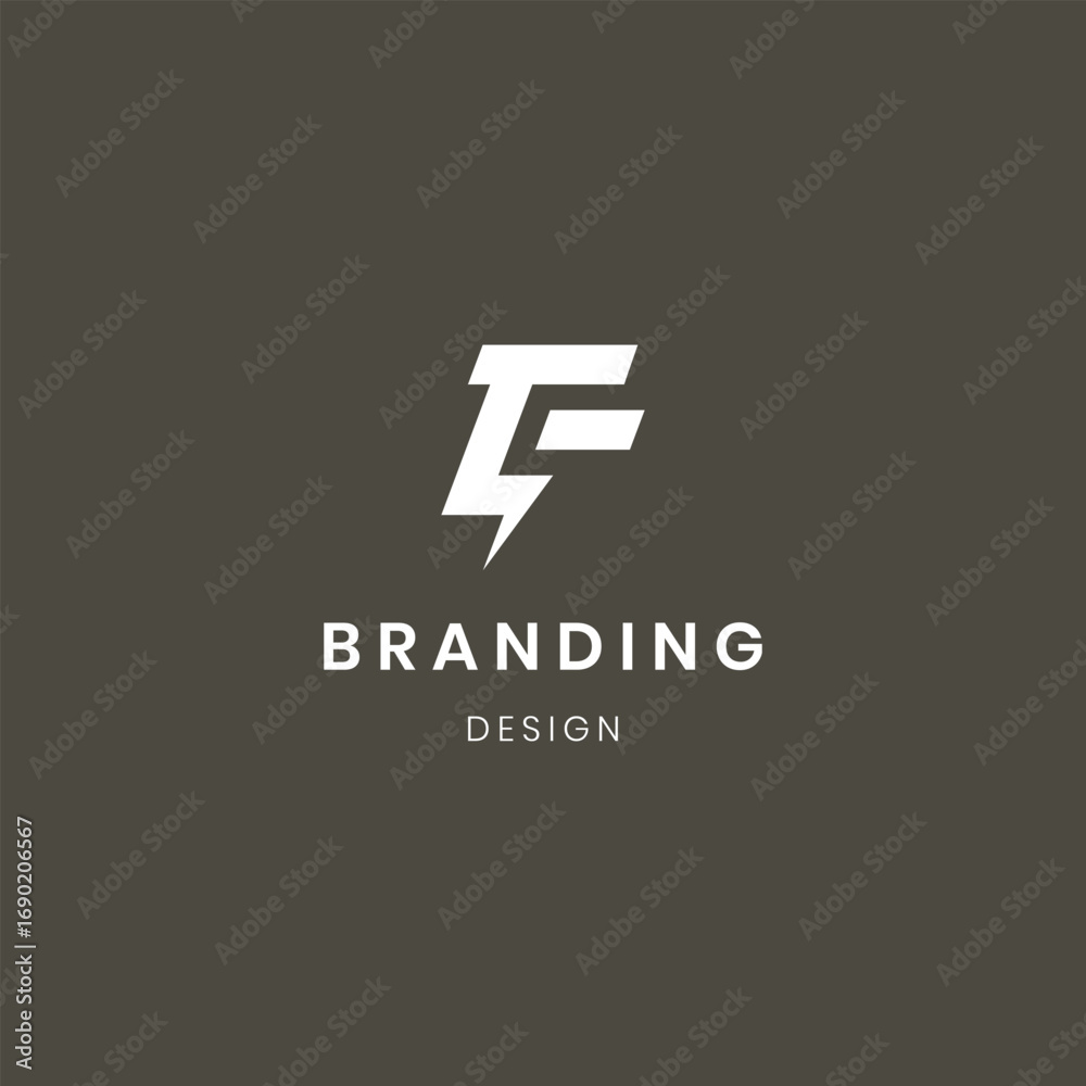 Fototapeta premium Letter F logo design for business of finance