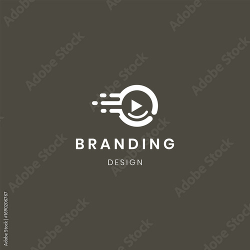 Abstract letter Ai logo. This logo icon is combined with abstract shapes in a creative way.