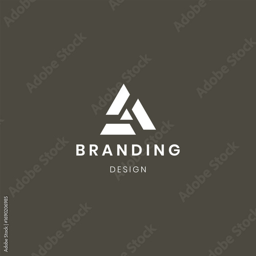 Abstract letter Ai logo. This logo icon is combined with abstract shapes in a creative way.