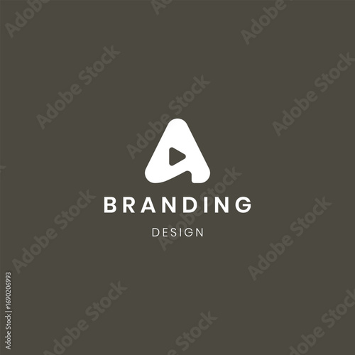 Abstract letter Ai logo. This logo icon is combined with abstract shapes in a creative way.