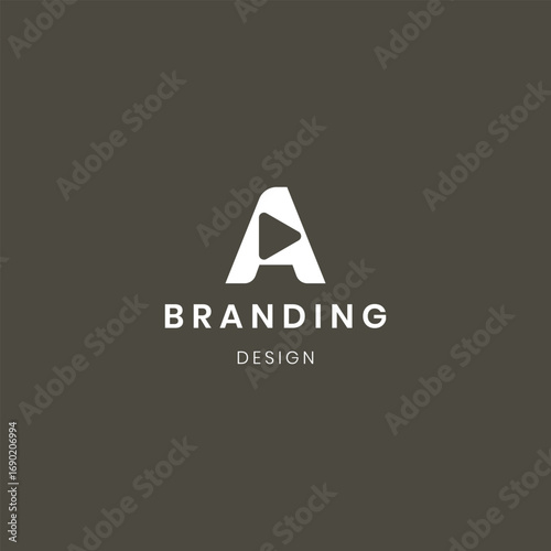 Abstract letter Ai logo. This logo icon is combined with abstract shapes in a creative way.