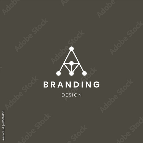 Abstract letter Ai logo. This logo icon is combined with abstract shapes in a creative way.