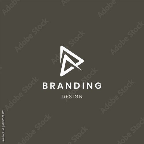 Abstract letter Ai logo. This logo icon is combined with abstract shapes in a creative way.