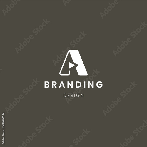 Abstract letter Ai logo. This logo icon is combined with abstract shapes in a creative way.