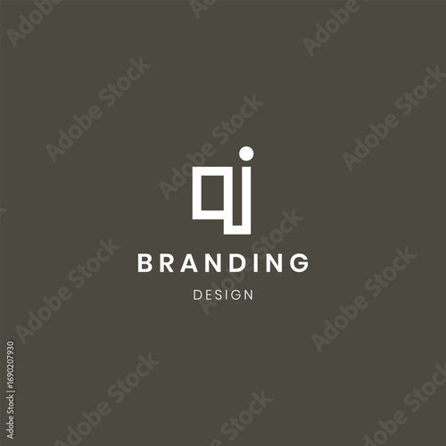 Abstract letter Ai logo. This logo icon is combined with abstract shapes in a creative way.