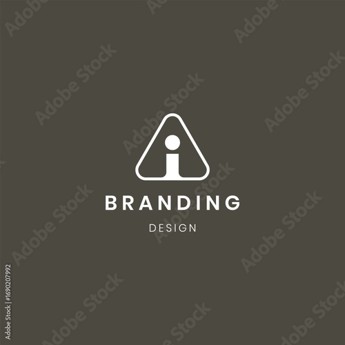 Abstract letter Ai logo. This logo icon is combined with abstract shapes in a creative way.
