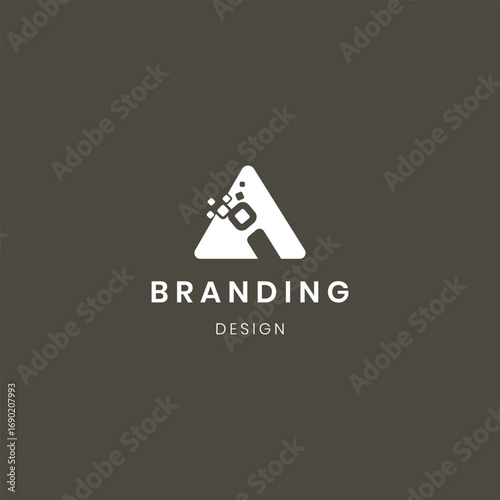 Abstract letter Ai logo. This logo icon is combined with abstract shapes in a creative way.
