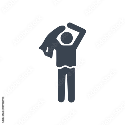 Towel Drying Action Icon