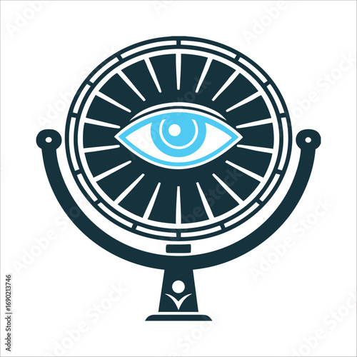 Divining Mirror Reflecting an Eye Illustration Circular mirror reflecting an eye instead of a face Divining Mirror Isiphandla