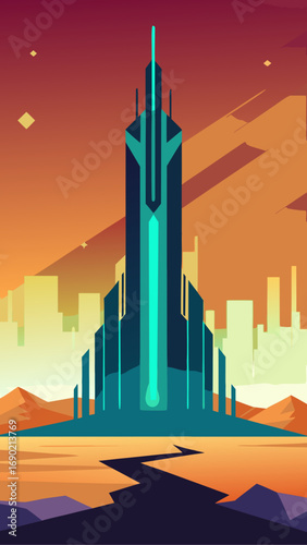 abstract city skyline