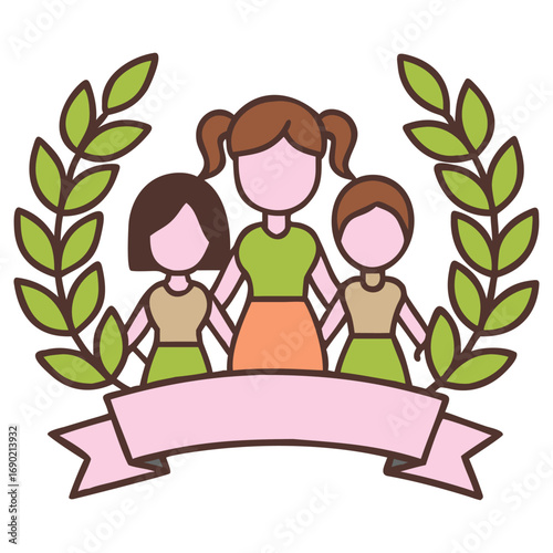 Unity of Girls International Day Logo Vector