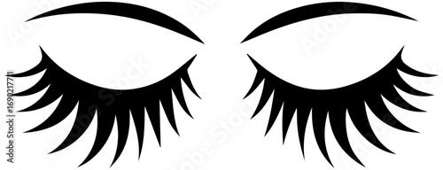 Dramatic false eyelashes for beauty salon promotions and cosmetic product advertising