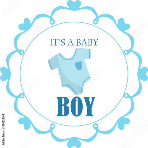 It's a boy label announcement stickers tag