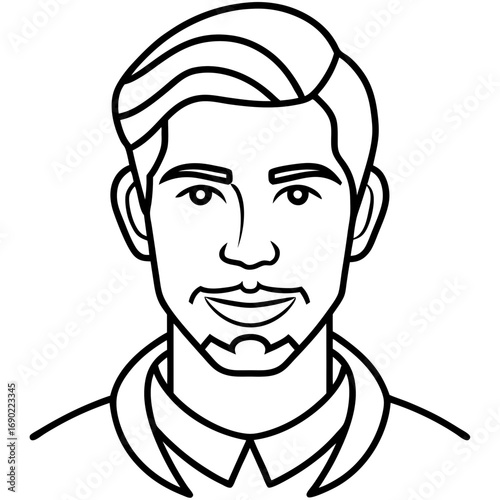 Modern thin stroke outline vector