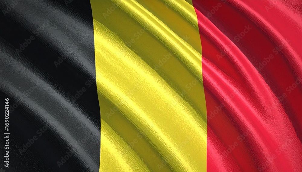 Obraz premium Flag of Belgium Waving