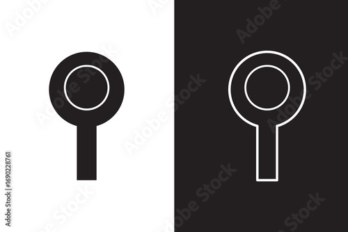 key hole icon set. Door keyhole symbol. Access Point Security sign
