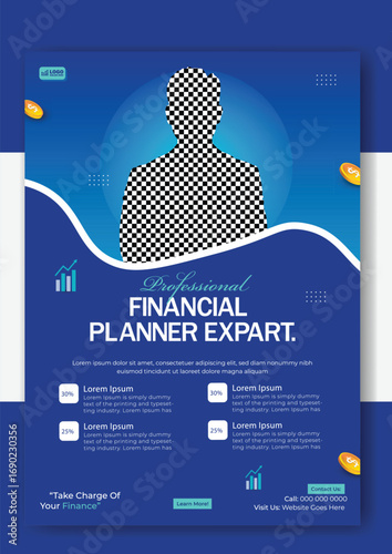 Professional financial planner expert social media post template design