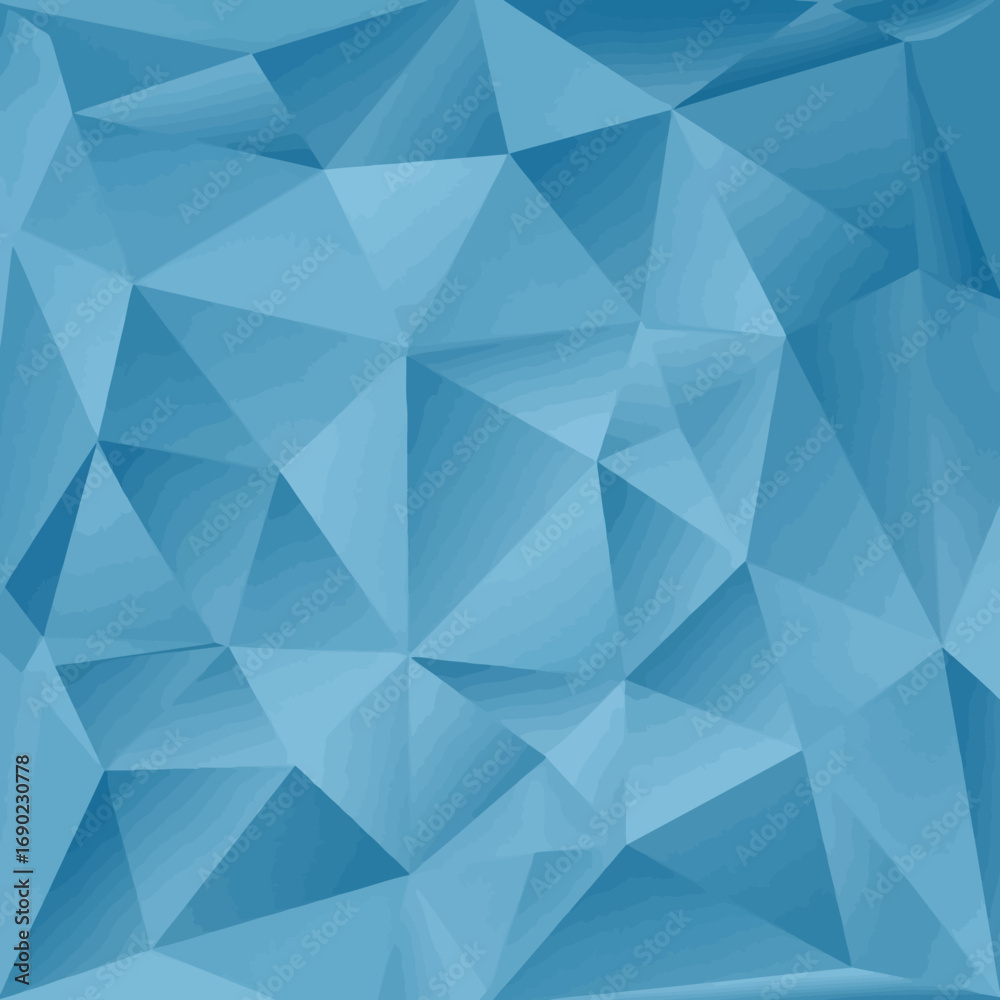 Fototapeta premium Abstract Geometric Blue Polygonal Pattern with Textured Surface and Shadows