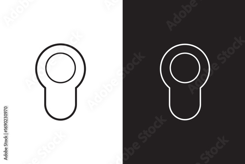 Keyhole icons, Linear design.