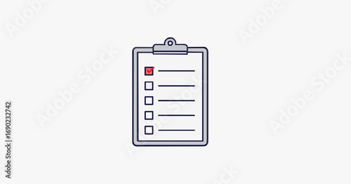 Checklist Vector Icon – Task Management and Productivity Symbol