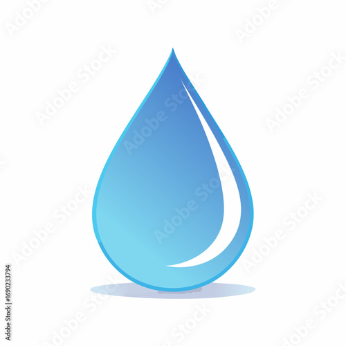 Vibrant blue water drop symbolizes purity, freshness, and essential hydration for healthy living