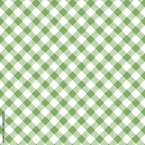 Sage green and white gingham pattern