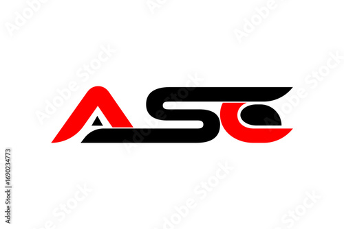 ASC Monogram Logo Design – Initial Letters Vector, Minimal Branding Symbol, Modern Typography