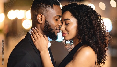 Romantic couple at night