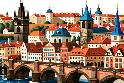 Prague city, Charles Bridge, Gothic architecture, Old Town Square, Czech Republic landmark, historic travel hub