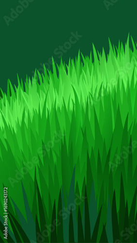 Illustration of vibrant green grass field
