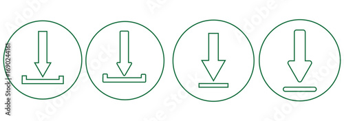 set of Download black icons. downloads. download vector icons. download collection.