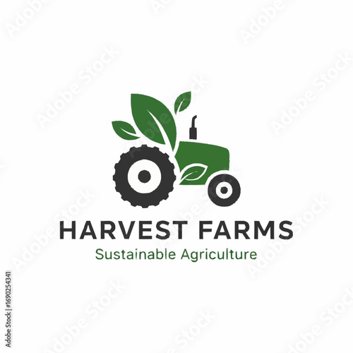 Agricultural company logo featuring wheat and leaf design, with the company name and tagline.
