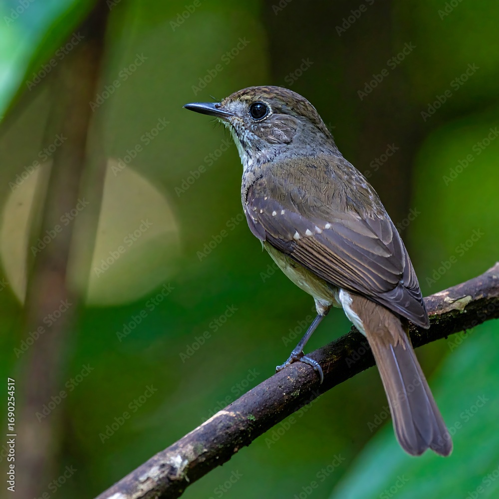 Naklejka premium Small bird perched on branch
