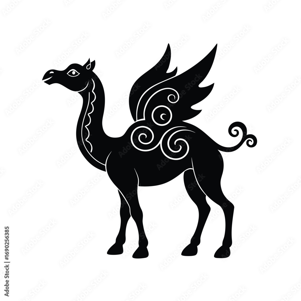 Fototapeta premium vector illustration of a camel