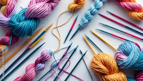 knitting yarn with knitting