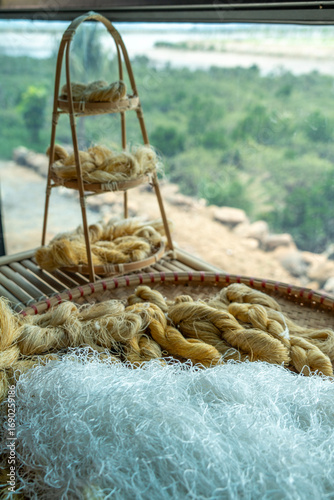 A silkworm cocoon is a protective casing created by silkworms (specifically the larvae of the Bombyx mori moth) during their pupation stage. It's made from a single, continuous strand of silk.