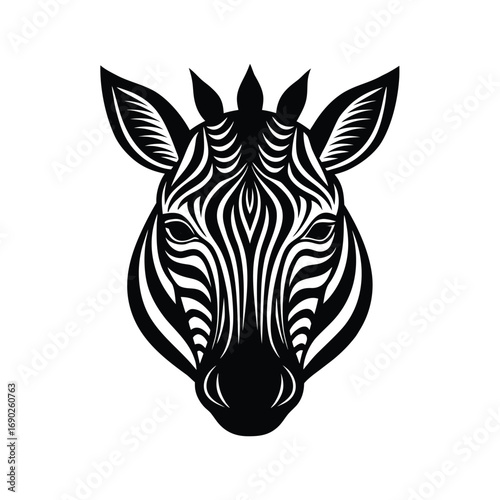 zebra head vector