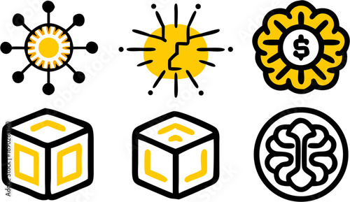 Innovative design elements symbolizing ideas technology creativity and successful business solutions for finance and intelligence