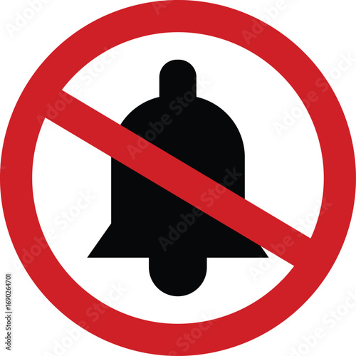 Mute notification icon vector design editable