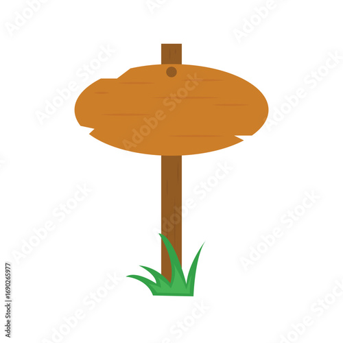 Vector wooden cartoon signs and banners isolated on white background, wooden planks, old wooden sign vector